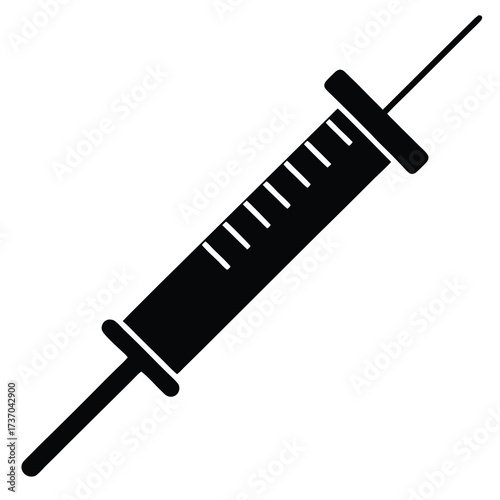syringe silhouette vector icon