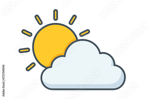 Yellow balloon icon flat style vector cartoon illustration with transparent background bright festive party decoration air travel summer concept vibrant design