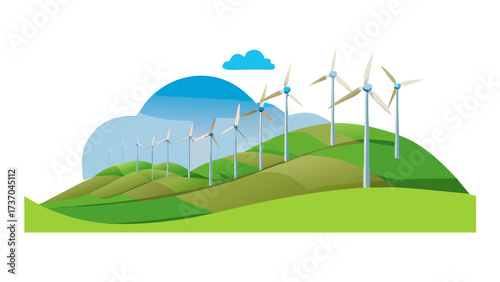 wind turbines in the field