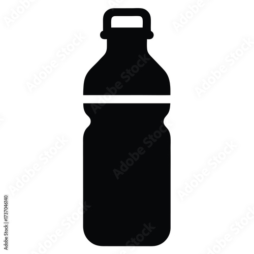 water bottle silhouette vector icon