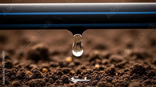 A simple and effective solution for water conservation, showcasing drip irrigation's vital role in sustainable farming practices that nurture growth