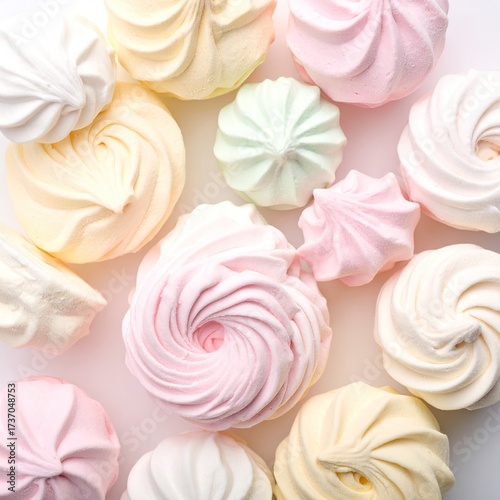 Wallpaper Mural Pastel meringues light, airy, and colorful treats Torontodigital.ca