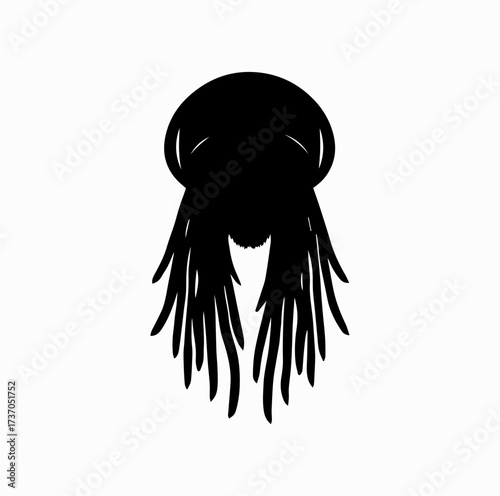 Rasta Hat with Dreadlocks Silhouette – Jamaican Culture Icon