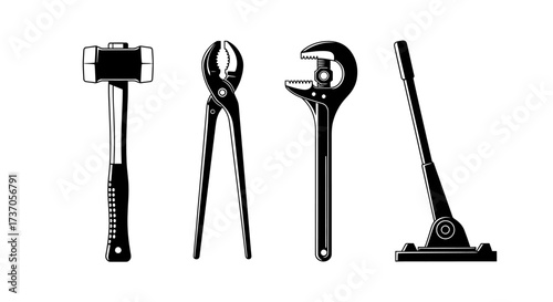 Tools A selection of work essentials. Various tools for construction and industry