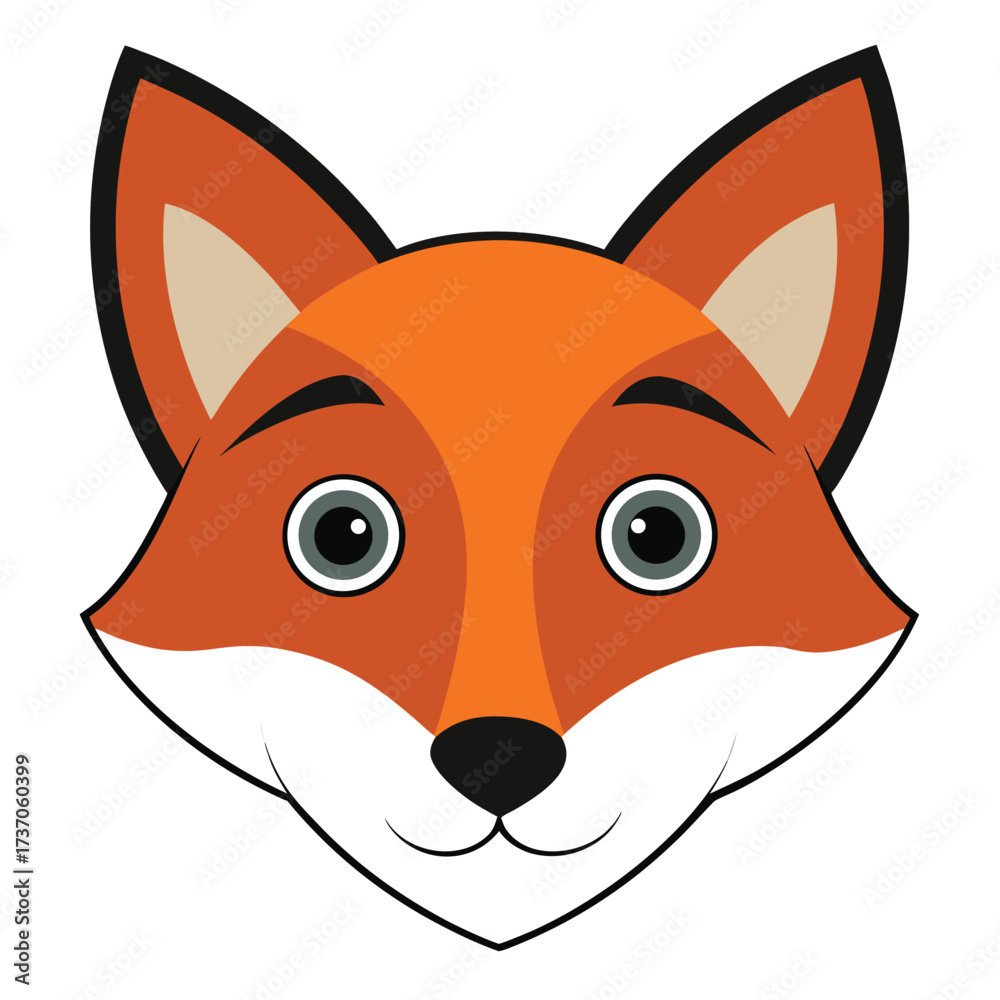 Obraz premium fox face Adobe Illustrator Artwork