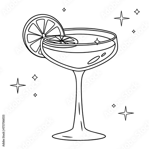 Vector art of cocktail
