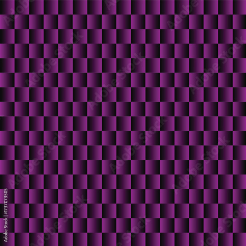Geometric Pattern: A captivating array of squares in shades of purple and black forms a striking, symmetrical design. the striking geometric motif invites the eye to explore its precise order.