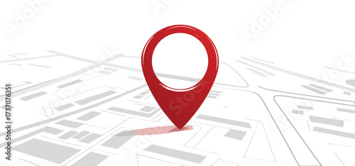 GPS navigator pointer on city map, navigation, logistics, geography, communication, transport, travel theme concept, location marking with a pin on a map