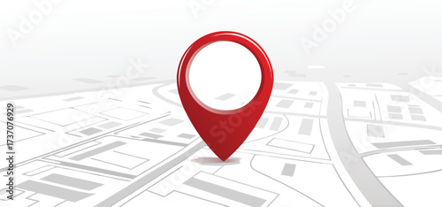 GPS navigator pointer on city map, navigation, logistics, geography, communication, transport, travel theme concept, location marking with a pin on a map