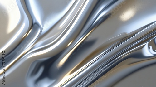 macro close-up texture of polished metallic surface with smooth reflective highlights