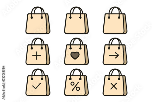 Yellow van icon set with filled color and outline, minimalistic linear pictograms for web design, graphic apps, banners, social networks, and cards, vector cartoon vehicles