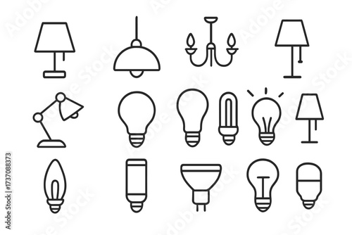 Hair Dryer Line Icon Bundle, Minimalistic Linear Pictogram Collection for Web and Graphic Design, Apps, Banners, Social Media, and Cards, Vector Cartoon Illustration Set