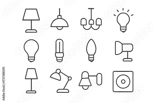 Minimalistic Hair Dryer Line Icon Bundle, Linear Pictogram Set for Web Design, Apps, Banners, Social Media, and Graphic Projects, Vector Cartoon Illustration