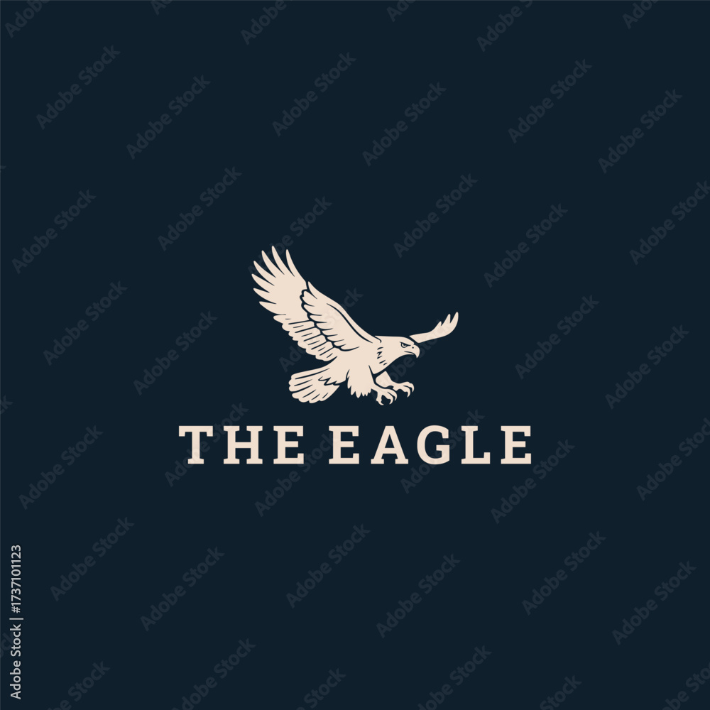 Obraz premium Eagle logo vector icon illustration