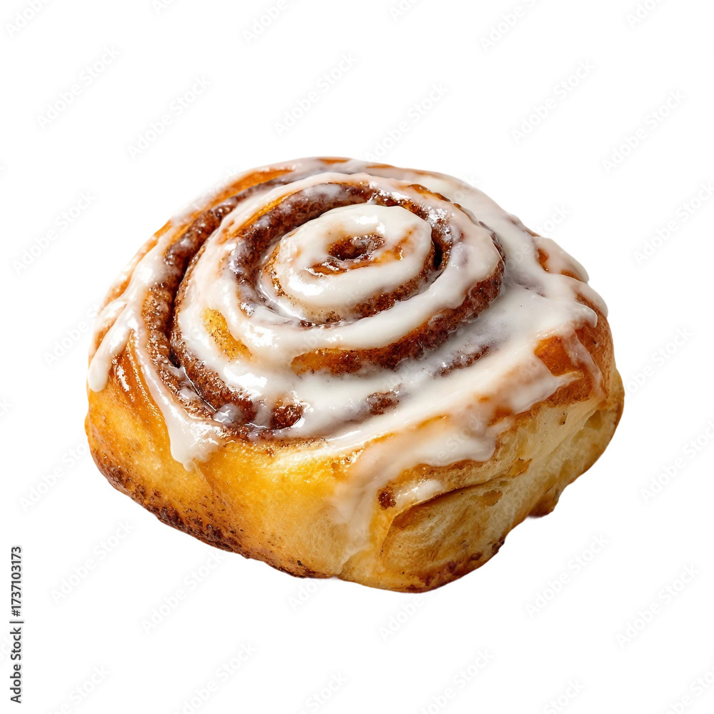 Fototapeta premium cinnamon roll on a white background