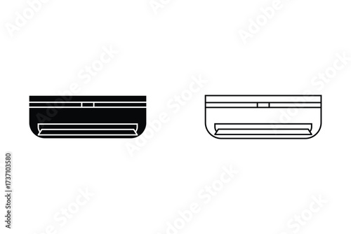 Air conditioner icons set. for mobile concept and web design on white background