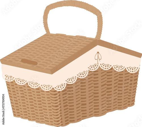 empty wicker basket