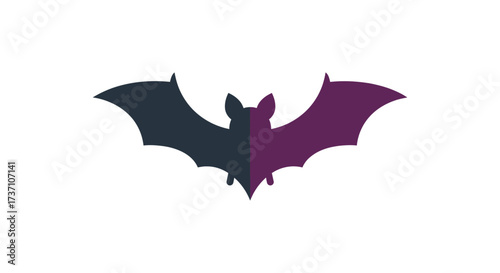 bat silhouette vector a spooky halloween symbol with stylized wing shapes ideal for holiday-themed designs vector illustration element.