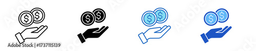 Payable Icon Set Multiple Style Collection	