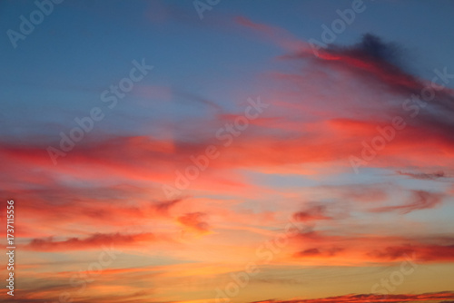 Wallpaper Mural Magical Colors of Clouds at Sunset Evening Torontodigital.ca