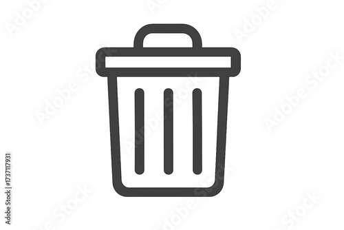 Trash can icon symbol of delete and remove. Flat style for web site design, logo, app, and UI. Garbage bin for waste management. Rubbish basket vector illustration concept.