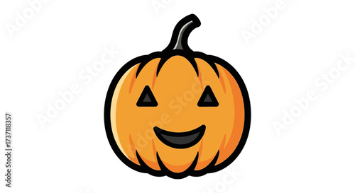 smiling pumpkin illustration a spooky halloween character perfect for seasonal greeting cards party invitations and autumn decorations.