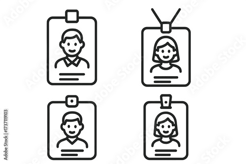 Shelved Documents Outline Icon Collection, Editable Stroke, Vector Cartoon Illustrations for Infographics, Articles, Books, Flyers, Banners, Transparent Background