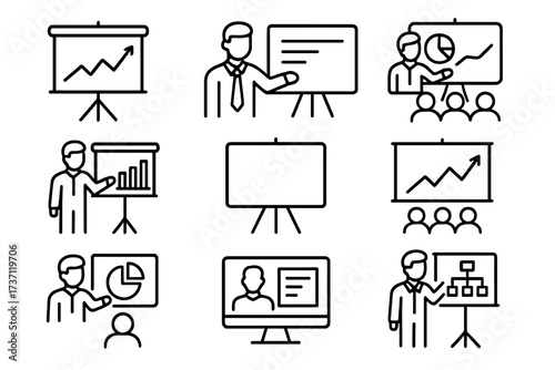 Star outline icon collection with editable stroke, perfect for infographics, articles, books, flyers, banners, and presentations, vector cartoon illustration with transparent background
