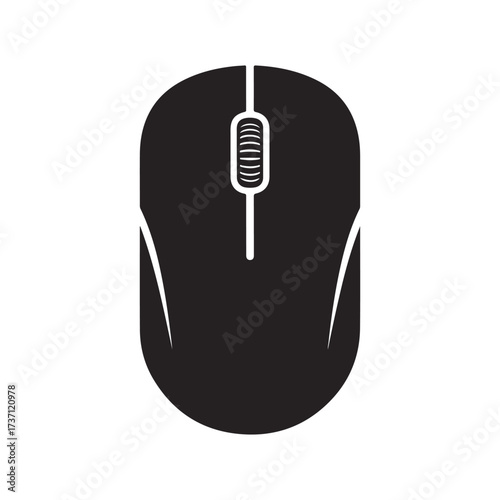 Vector art of computer mouse, an essential input device for computers