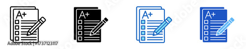 Qualification  Icon Set Multiple Style Collection