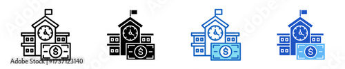 Fees  Icon Set Multiple Style Collection