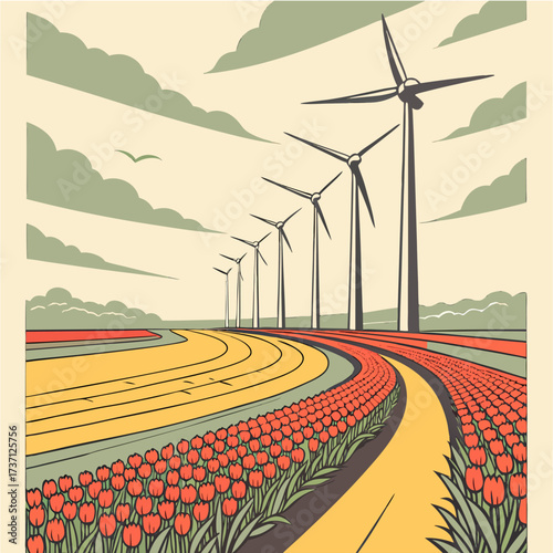 wind turbine farm