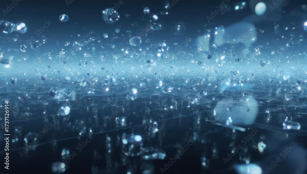 Naklejka premium Abstract digital rain on a dark surface