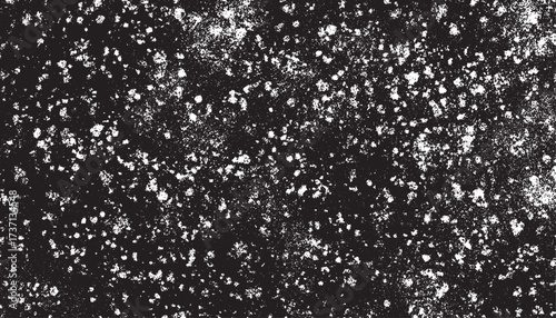 Dust and scratches design. Black abstract background. Stained texture abstract background. White dust and scratches over black surface. 