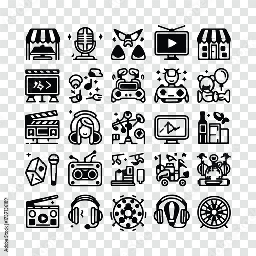  entertainment icon set