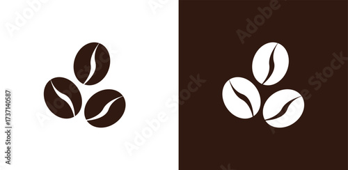coffee beans sillhouette vector illustration