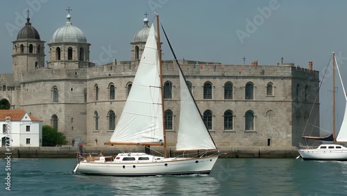 Fort Manoel and Sailing School with Small Sailboats in the Harbour