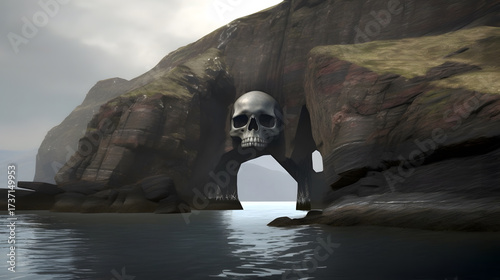 Island of Secrets with Gothic Rock Formations