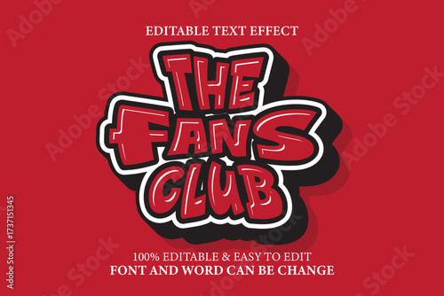 Sticker text effect 3d style