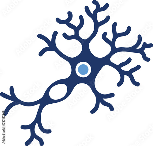 Neuron Cell Illustration Medical Biology Brain Neural Network Icon