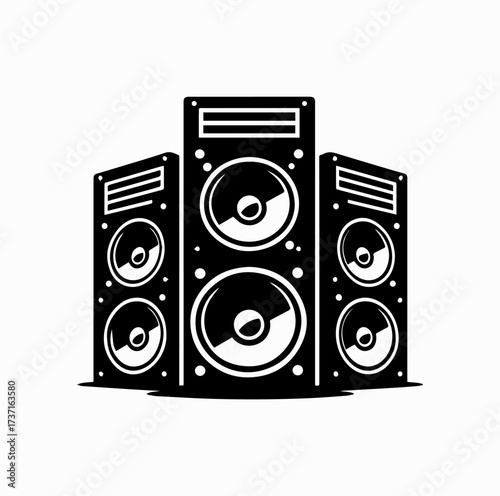 Reggae Sound System Silhouette – Jamaican Street Party Speakers