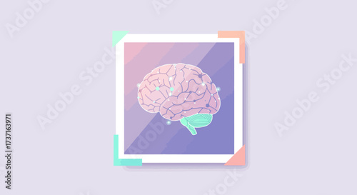 Vibrant digital brain illustration with connections symbolizing neural networks and abstract thought processes