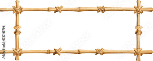 Bamboo frame, Vector design illustration for Decoration