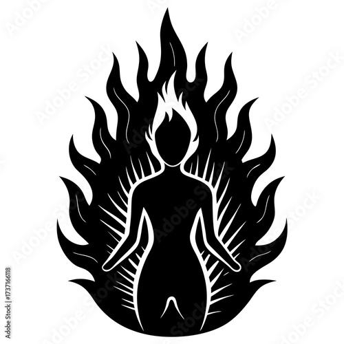 vector illustration of a tribal tattoo