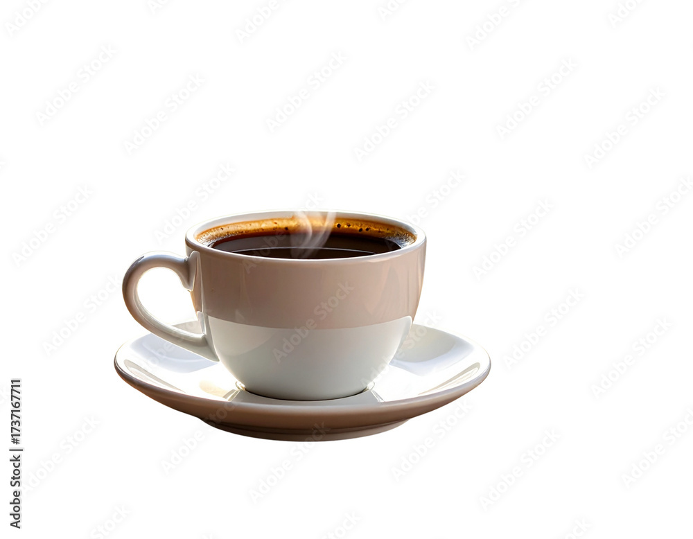 Obraz premium Classic coffee cup on rustic wooden table