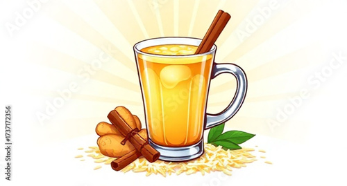Cold yellow and brown beverages like beer, juice, and tea with lemon in glasses and a mug on a white background