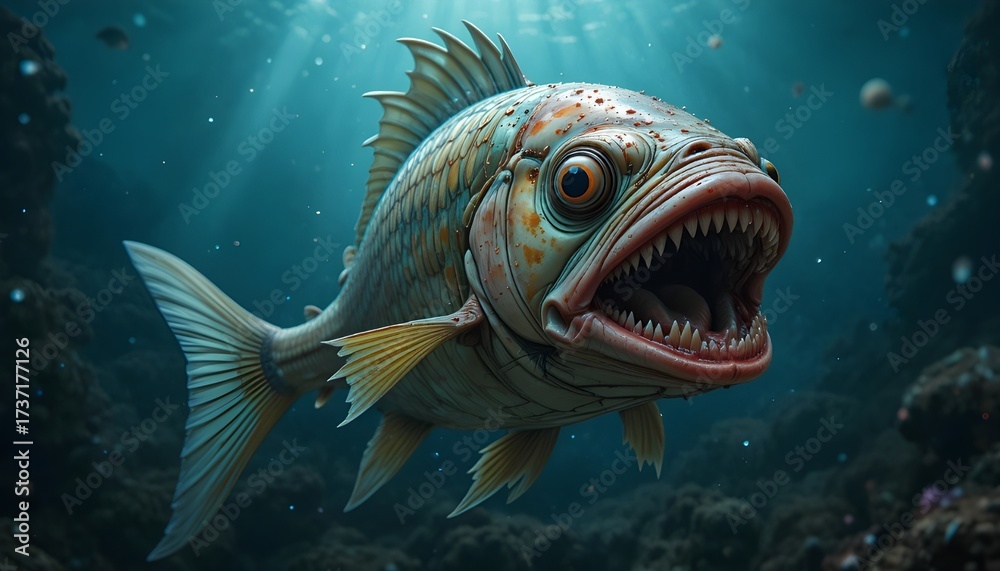 Naklejka premium fish in the sea