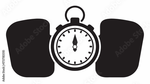 Precision timing is key, stopwatch icon representing deadlines, speed, and performance, perfect for business, sports, or productivity-themed visuals