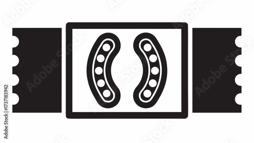 Retro Film Reel Icon Showcasing Classic Movie Magic, A Nostalgic Symbol of Cinema History and Entertainment, Perfect for Film Buffs and Creative Projects