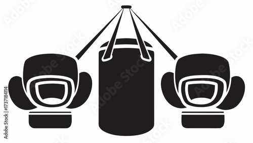 Get Ready to Rumble with Boxing Gloves and Punching Bag, Fitness Training Gear for Boxing Enthusiasts and Martial Arts Masters